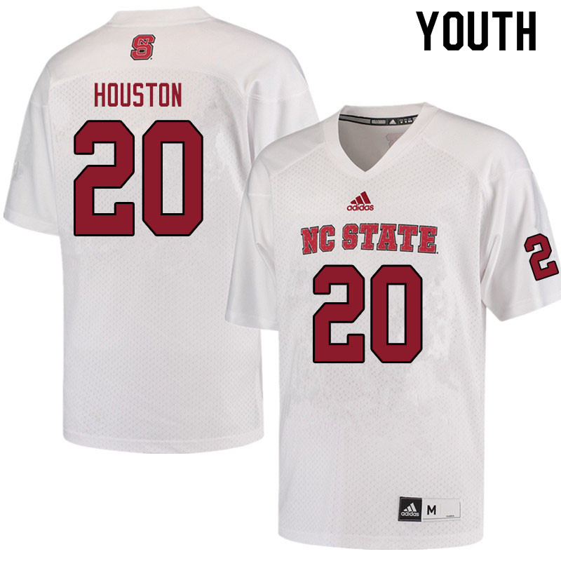 Youth #20 Jordan Houston NC State Wolfpack College Football Jerseys Sale-White
